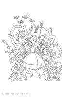 Alice In Wonderland kleurplaat 13